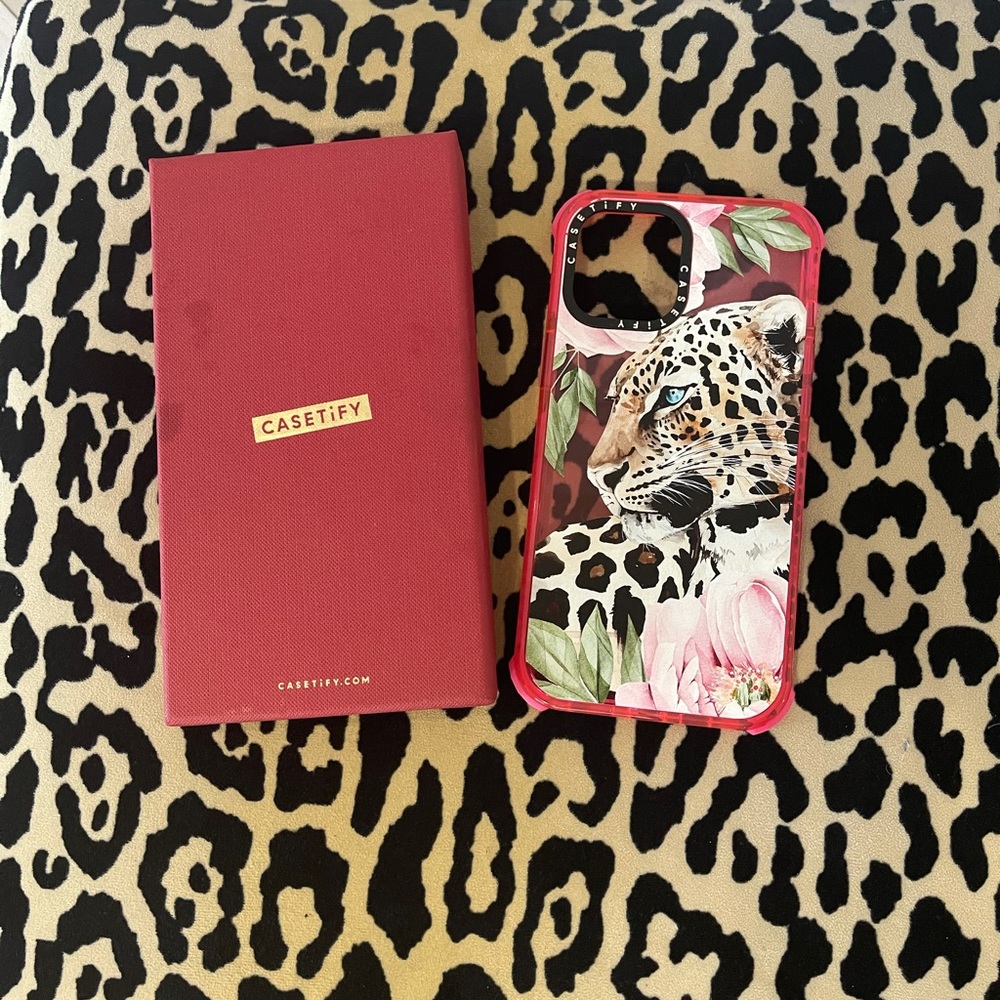 Leopard with Peonies casetify
